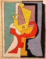 Fruit Bowl & Mandolin on Pedestal Table painting by Pablo Picasso at Picasso Museum. Antibes, France.