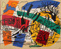 Group in the Countryside painting by Fernand Léger at Fondation Maeght. St Paul de Vence, France.