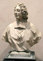 Marble bust of François-Paul de Neuville de Villeroy, Archbishop of Lyon by Guillaume I Coustou at Beaux-Arts Museum. Lyon, France.