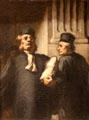 Two Lawyers painting by Honoré Daumier at Beaux-Arts Museum. Lyon, France.