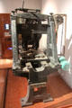 Laminator for production of Autochrome film an invention of Louis Lumière at Lumière Museum. Lyon, France.