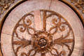 Astronomical clock face giving feastdays of saints in St John's Cathedral. Lyon, France.