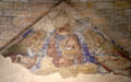 Fresco of Christ with angels by Simone Martini at Papal Palace. Avignon, France.