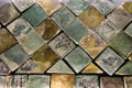 Surviving ceramic floor tiles at Papal Palace. Avignon, France.