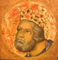 Portrait of prophet by Simone Martini at Petit Palais Museum. Avignon, France.