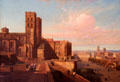 Avignon papal palace painting by Jules-Romain Joyant at Calvet Museum. Avignon, France.