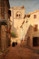 Church in Villeneuve-lès-Avignon painting by Gérard Clément-Brun Grivolas of Avignon at Calvet Museum. Avignon, France.