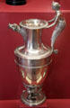 Silver ewer with antique themes by Maître J.A.B. of Paris at Calvet Museum. Avignon, France.