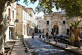 Place Crillon inside Porte de l'Oulle. Avignon, France.