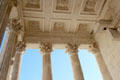 Corinthian columns & porch ceiling of Maison Carrée. Nimes, France