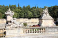 Fountain statues at Jardin de la Fontaine. Nimes, France