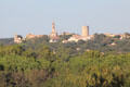 Village of Castillon-du-Gard seen from Pont du Gard. Nimes, France.