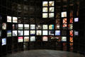 Wall of images at Pont du Gard museum. Nimes, France.