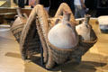 Basketry saddle for carrying amphorae of olive oil from Spain at Museum of European and Mediterranean Civilisations. Marseille, France.