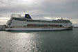 European Vision of Festival cruise lines in port. Pointe-à-Pitre, Guadeloupe.
