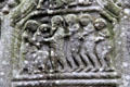 Adoration of Magi on Muiredach's high cross at Monasterboice. Ireland.