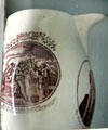 'Duke of Leinster' creamware pitcher with 'Lovers Parted' plus �Sailor's Farewell & Return' scenes, prob. Staffordshire at Castletown House. Ireland.