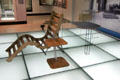 S-bend folding terrace chair & various occasional tables by Eileen Gray at National Museum Decorative Arts & History. Dublin, Ireland.