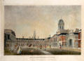 Great Court Yard, Dublin Castle aquatint print by James Malton at Little Museum of Dublin. Dublin, Ireland.