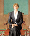 Irish President Mary McAleese portrait by Seosamh O Duinn at Aras an Uachtarain. Dublin, Ireland.