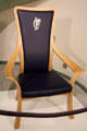 New Presidential inauguration chair by John Lee at Aras an Uachtarain. Dublin, Ireland.
