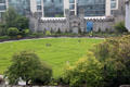 Dubblinn Gardens & former coach house at Dublin Castle. Dublin, Ireland.