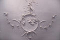 Sculpted ceiling detail in Apollo Room at Dublin Castle. Dublin, Ireland.