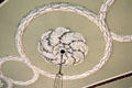 Dining room ceiling decoration at Dublin Castle. Dublin, Ireland.