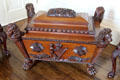 Wine cooler with Irish harp carving by James Hicks in dining room at Dublin Castle. Dublin, Ireland.