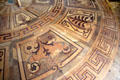 Wooden inlay floor in rotunda at Emo Court. Ireland.