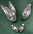 Silver swans from London at Russborough House. Ireland.