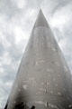 Texture of stainless steel Spire of Dublin. Dublin, Ireland.