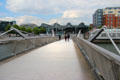 Seán O'Casey Bridge leads to Irish Emigration Museum. Dublin, Ireland.