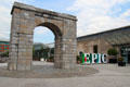 Arch beside Irish Emigration Museum. Dublin, Ireland.