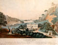 Print of Derrynane Abbey & surrounding scenery at Derrynane House. Ireland.