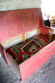 Bench which opens to a bed at Kissane's farm at Muckross Traditional Farms in Killarney National Park. Killarney, Ireland.