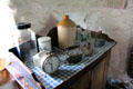 Household tools at Kissane's farm at Muckross Traditional Farms in Killarney National Park. Killarney, Ireland.