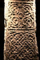 Interlacing detail on North Cross at Clonmacnoise museum. Ireland.