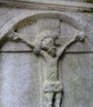 Carved crucifix in cathedral at Rock of Cashel. Cashel, Ireland.