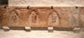 Arcaded tomb slab carved with knights from Athassel Abbey at Rock of Cashel. Cashel, Ireland.