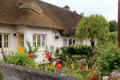 Thatched roof cottage & garden. Adare, Ireland.