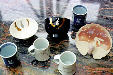 Porcelain with rabbits from Japan.