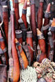 Masai gourds used for mixing milk & blood of cattle. Kenya.