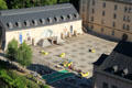 Area in front of St Jean du Grund church. Luxembourg, Luxembourg.