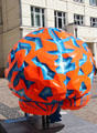 Street art from "Mind the Brain" exhibition painted by Eric Mangen to reflect effect of epilepsy on the brain. Luxembourg, Luxembourg.
