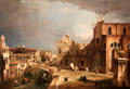 View from Campo Saints John & Paul painting by Giovanni Antonio Canal aka Canaletto at Villa Vauban Museum. Luxembourg, Luxembourg.