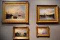 Seascapes paintings: upper 2 by Atonie Waldorp & lower 2 by Jean Antoine Théodore Gudin at Villa Vauban Museum. Luxembourg, Luxembourg.