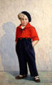Portrait of Painter's Son Robert in Sailor's Attire by Corneille Lentz at Villa Vauban Museum. Luxembourg, Luxembourg.