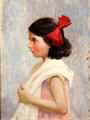 Portrait of Painter's Daughter Antoinette by Corneille Lentz at Villa Vauban Museum. Luxembourg, Luxembourg.