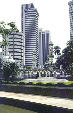Masjid Jame Mosque in Kuala Lumpur, now surrounded by highrises. Malaysia.